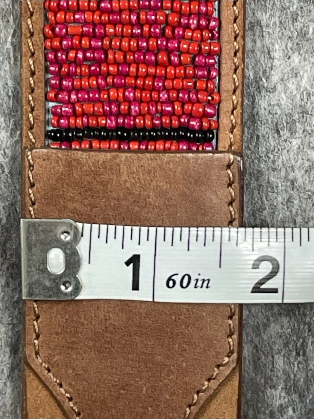 Robert Graham Beaded Leather Boho Western Chic Rodeo Colorful Tribal Belt - 36